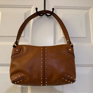 MICHAEL Michael Kors Tan Shoulder Bag with Gold Accents